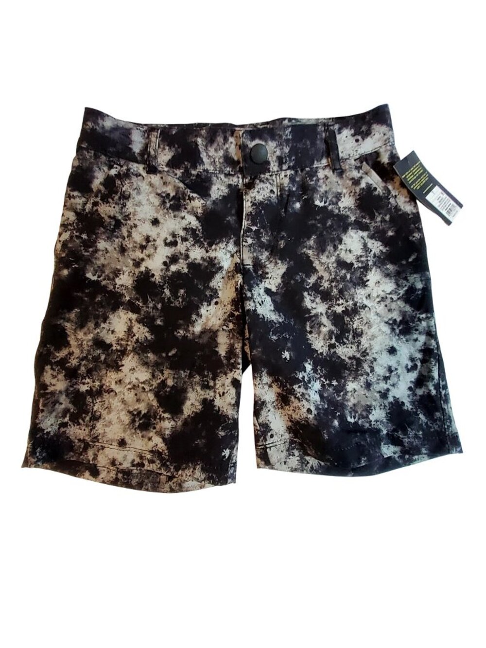 Art Class Boys Black & Beige Tie-Dye Shorts Size 7  UV  Protection  UPF 50+